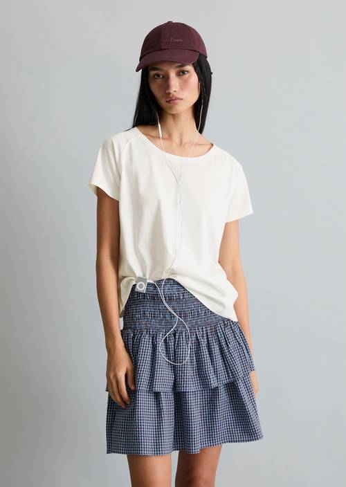 T-shirt regular Silky White in front view