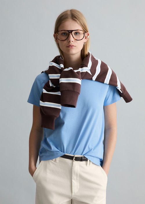 T-shirt regular — Flaxflower Blue