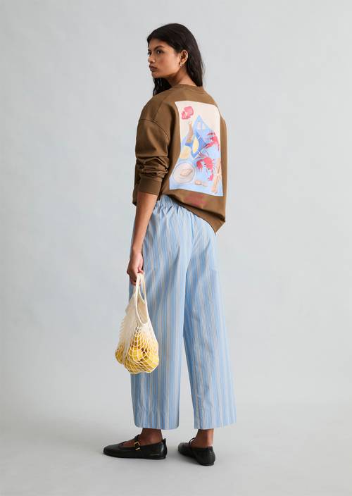 Oversized sweatshirt Umbra Brown in front view