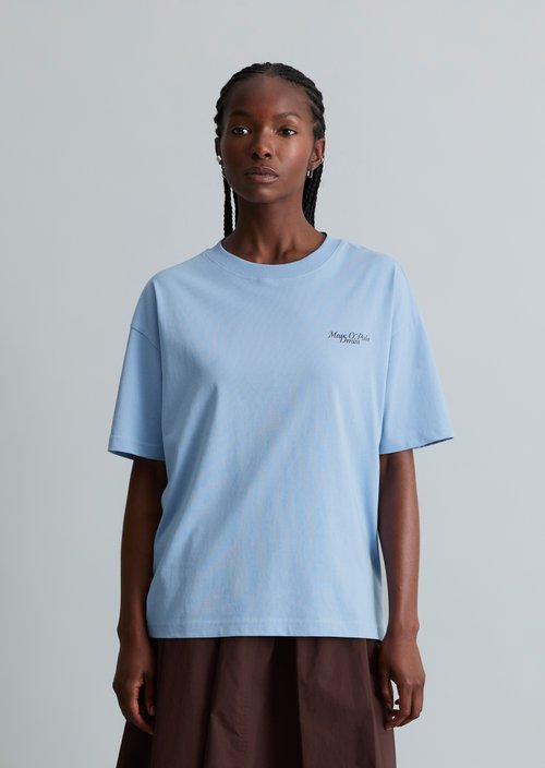 Logo T-shirt relaxed — Flaxflower Blue