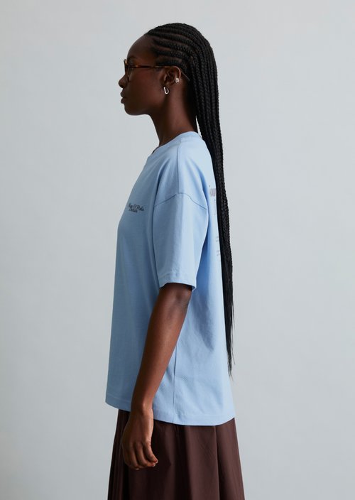 Logo T-shirt relaxed — Flaxflower Blue
