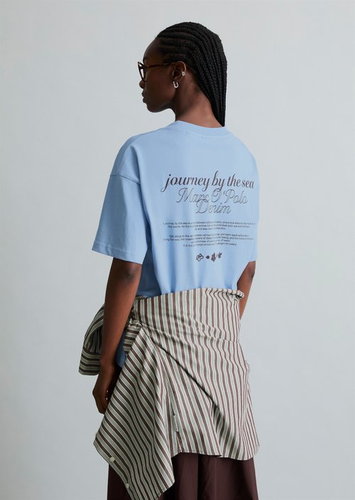 Logo T-shirt relaxed — Flaxflower Blue