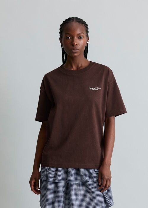 Logo T-shirt relaxed — Burnt Aubergine