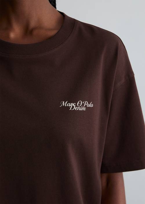 T-shirt à logo relaxed Burnt Aubergine en vue détaillée