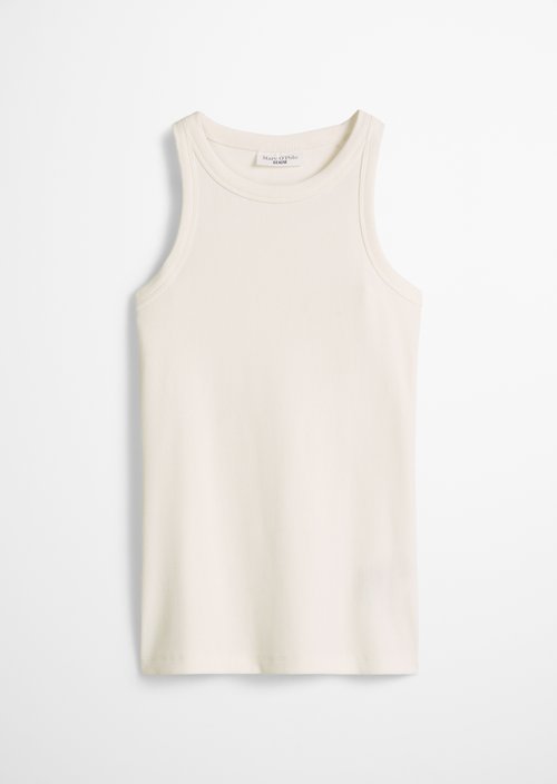 DfC ribbed top slim — Silky White