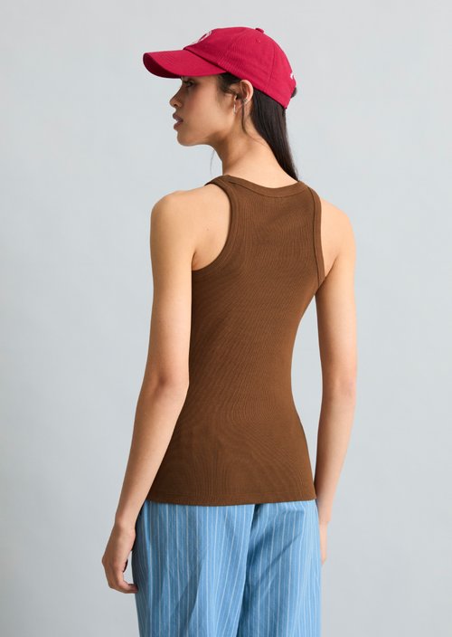 DfC ribbed top slim — Umbra Brown