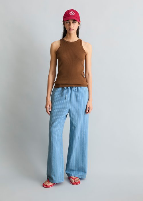 DfC ribbed top slim — Umbra Brown