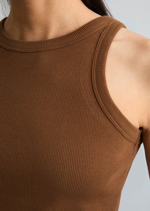 DfC ribbed top slim — Umbra Brown