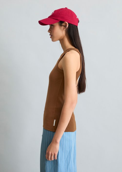 DfC ribbed top slim — Umbra Brown