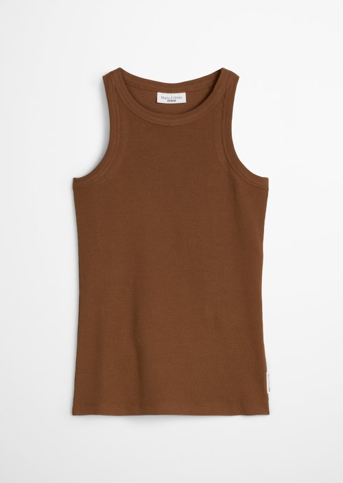 DfC ribbed top slim — Umbra Brown