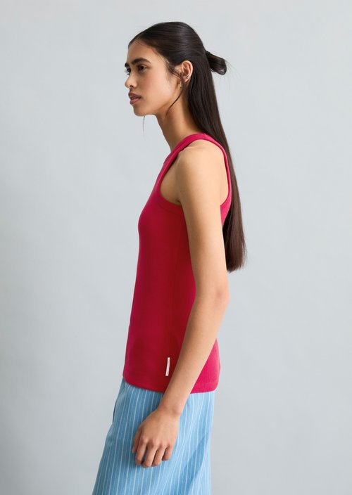 DfC ribbed top slim — Vivid Cherry