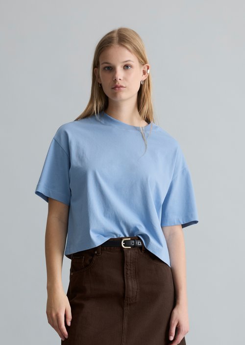 Logo T-shirt relaxed — Flaxflower Blue
