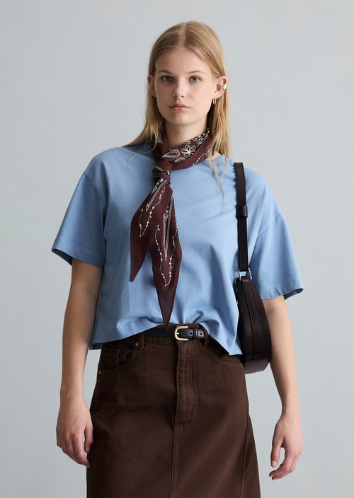 Logo T-shirt relaxed — Flaxflower Blue