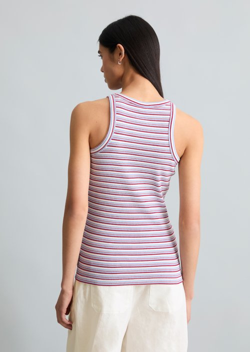 DfC ribbed top slim — White