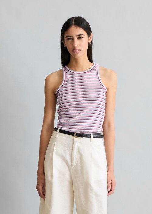 DfC ribbed top slim — White