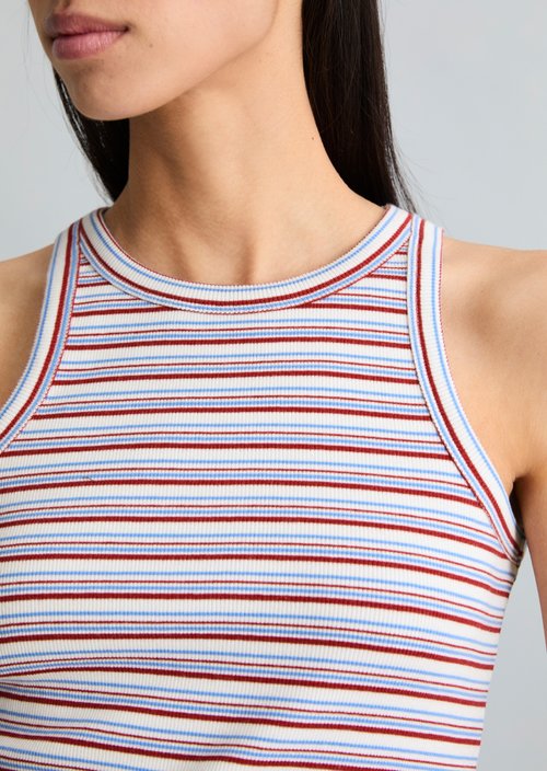 DfC ribbed top slim — White