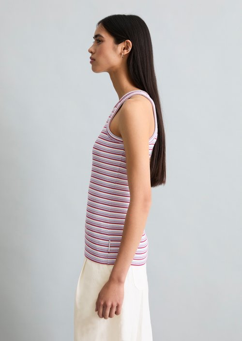 DfC ribbed top slim — White