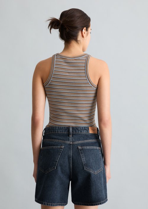 DfC ribbed top slim — Medium Brown