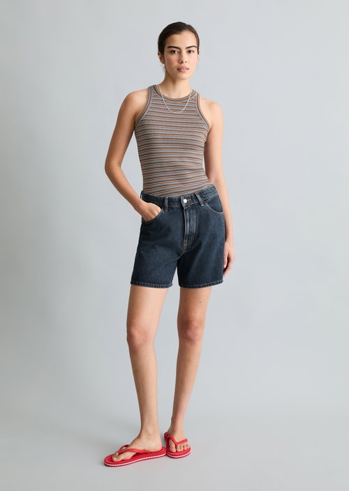DfC ribbed top slim — Medium Brown
