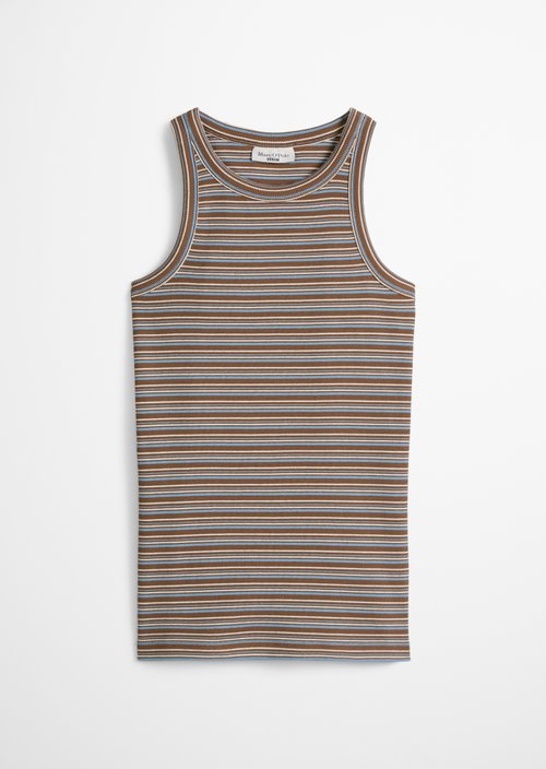 DfC ribbed top slim — Medium Brown