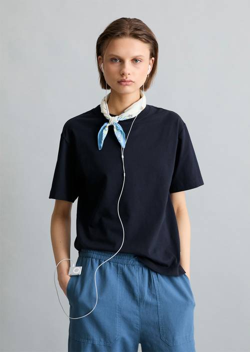 Basic-T-Shirt regular Blue Depths in Frontalansicht