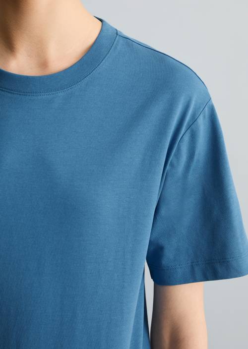 Basic-T-Shirt regular Medium Blue 4671 in Detailansicht