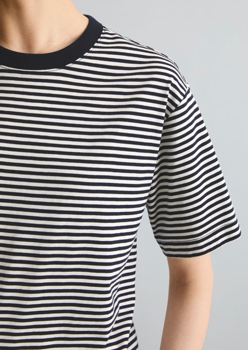 Regular striped T-shirt — Dark Blue