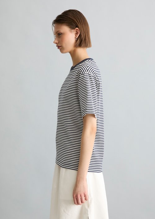 Regular striped T-shirt — Dark Blue