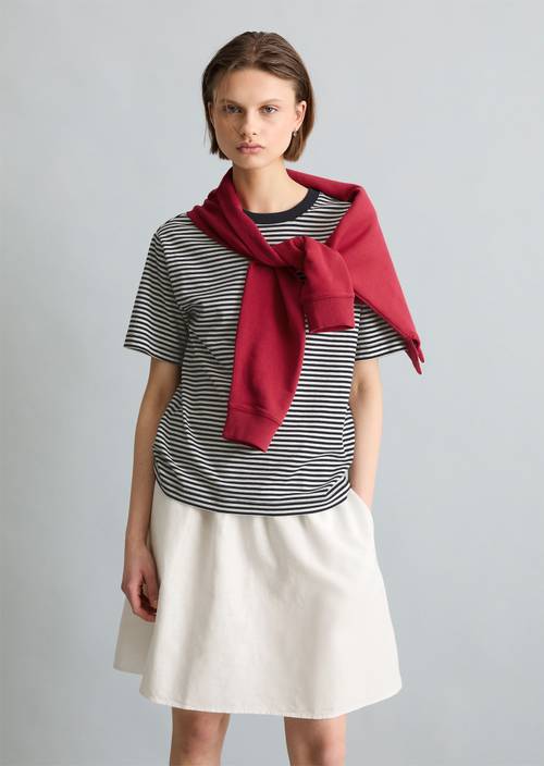 Maglietta regolare a righe Dark Blue in vista frontale