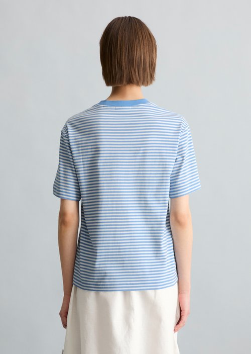 Regular striped T-shirt — Light Blue