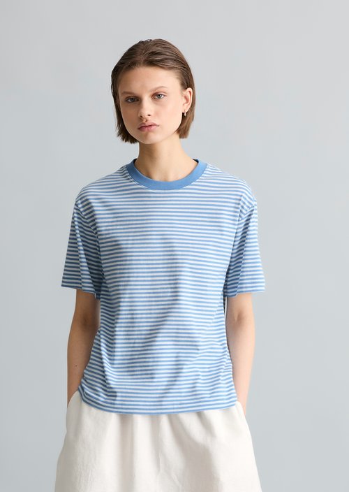 Regular striped T-shirt — Light Blue