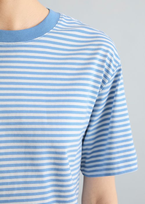 Regular striped T-shirt — Light Blue
