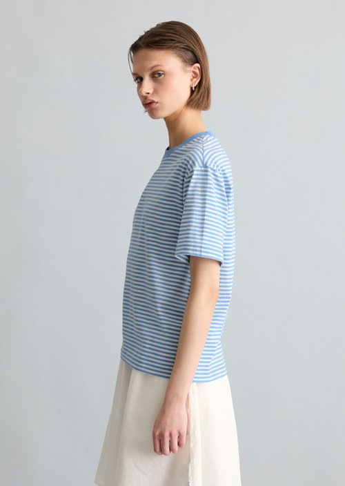 Regular striped T-shirt — Light Blue