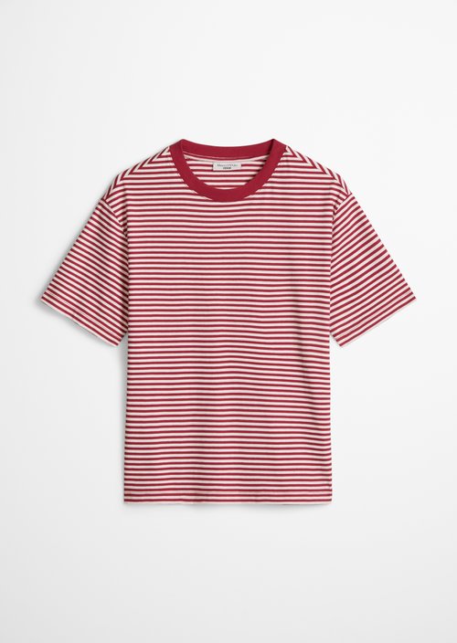 Regular striped T-shirt — Dark Red