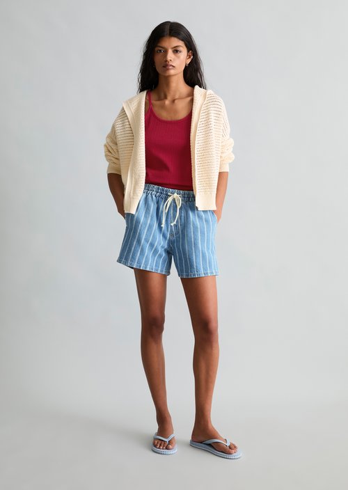 Hooded cardigan loose — Creamy White