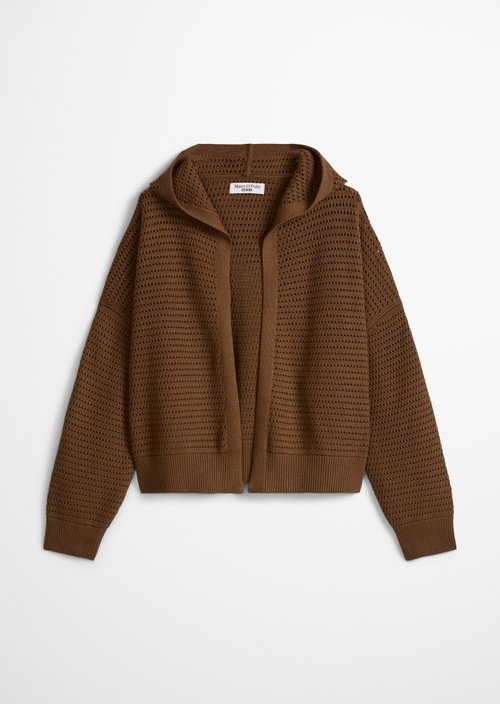 Hooded cardigan loose — Umbra Brown