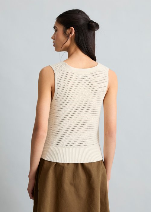 Knitted top slim — Creamy White