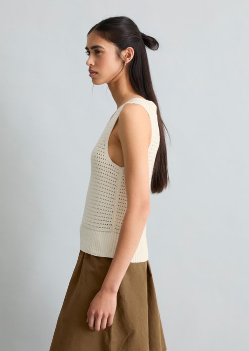 Knitted top slim — Creamy White
