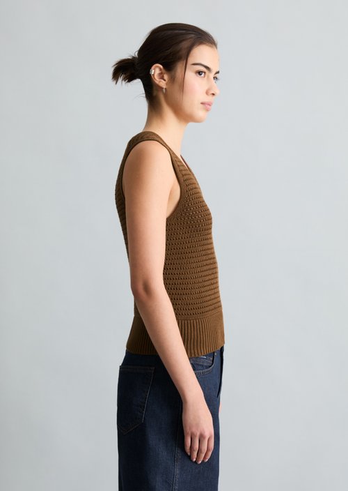 Knitted top slim — Umbra Brown