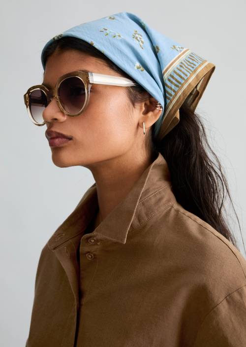 Bandana Light Blue worn on model