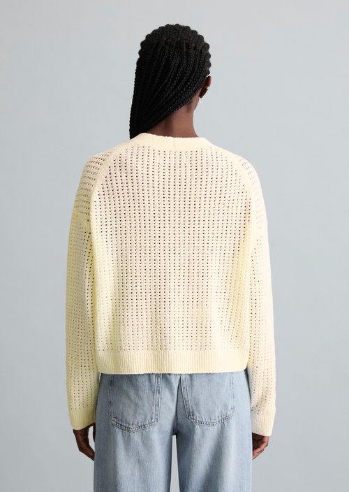 Relaxed cardigan — Creamy White