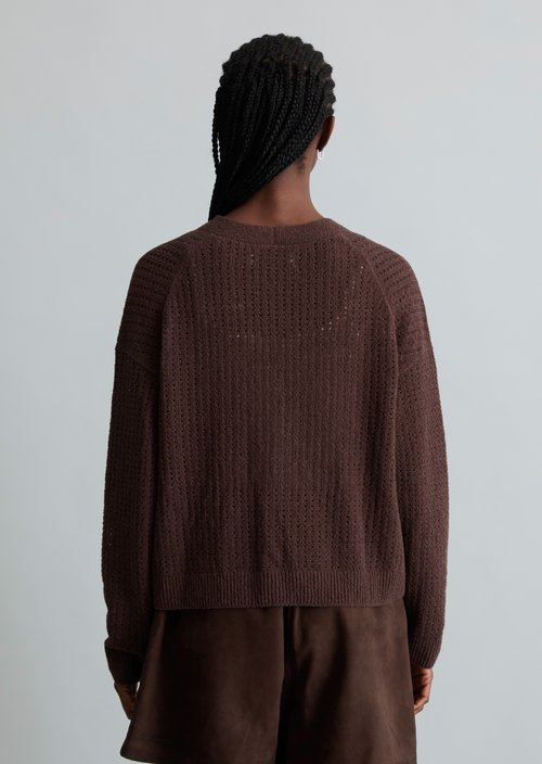 Relaxed cardigan — Burnt Aubergine