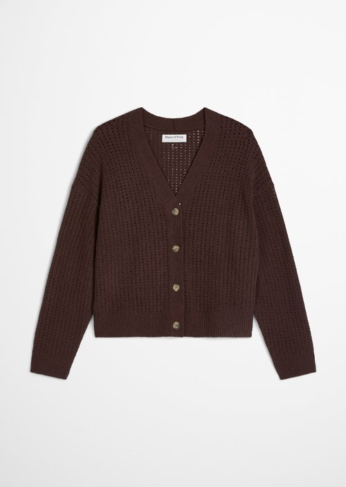 Relaxed cardigan — Burnt Aubergine