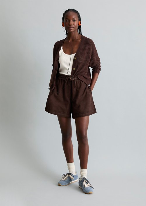 Relaxed cardigan — Burnt Aubergine