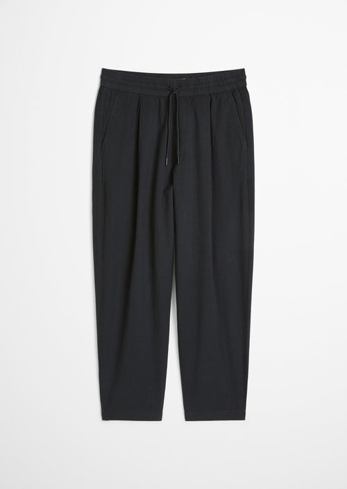 Regular seersucker trousers — Peppercorn Grey