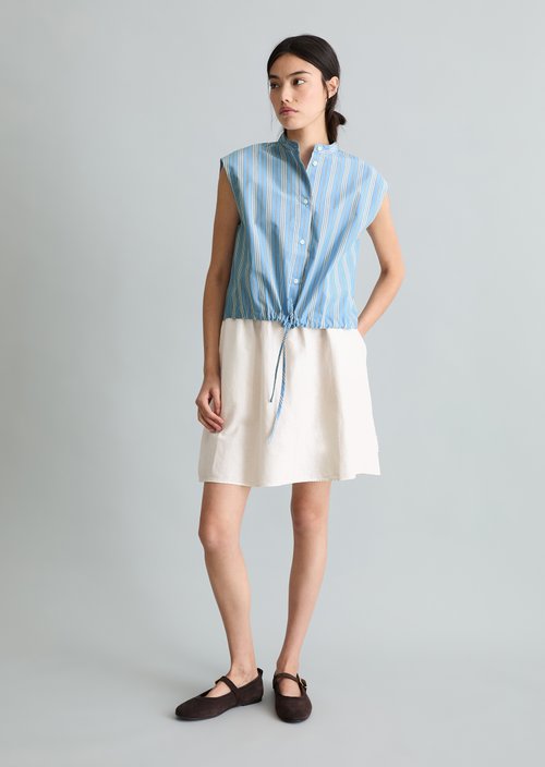Relaxed striped blouse — Light Blue