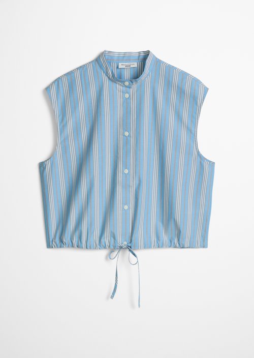 Relaxed striped blouse — Light Blue