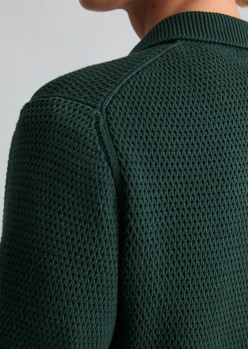 DfC knitted polo shirt relaxed — Olive Branch Green