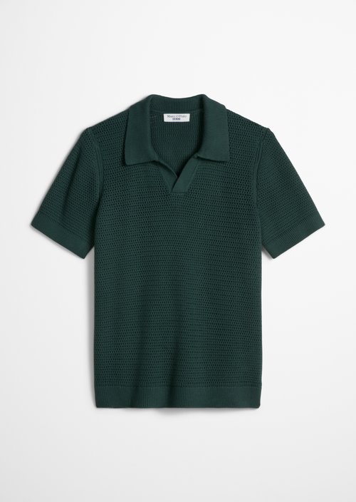 DfC knitted polo shirt relaxed — Olive Branch Green