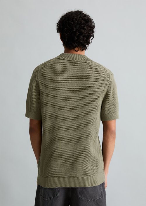 DfC knitted polo shirt relaxed — Chalky Sage